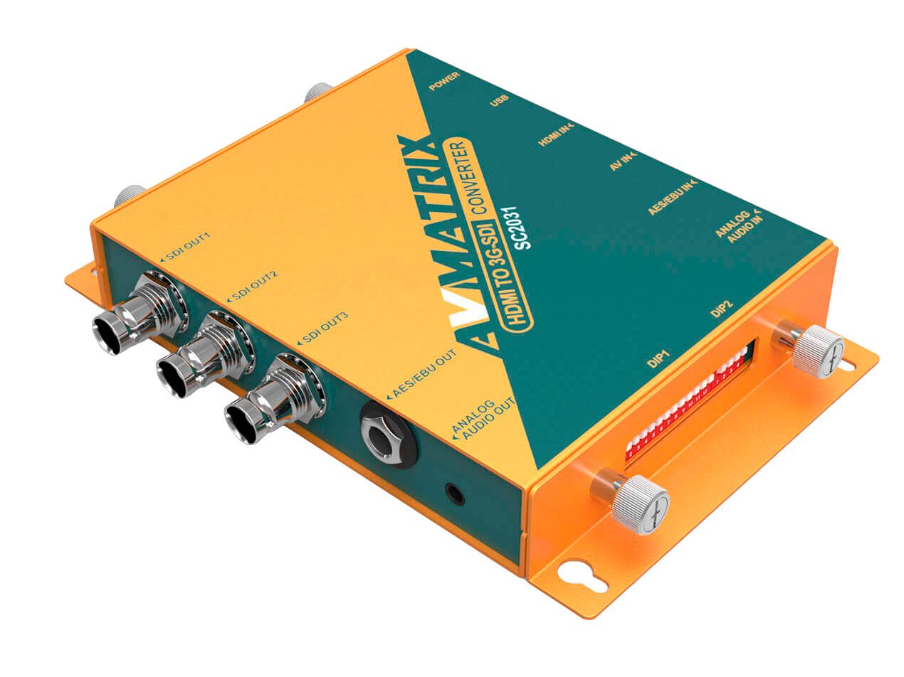 Avmatrix SC2031 HDMI to SDI Scaling Converter with Audio embeddedding Avmatrix HDMI 1080P 60hz to 720p 30hz Converter for SDI Monitor